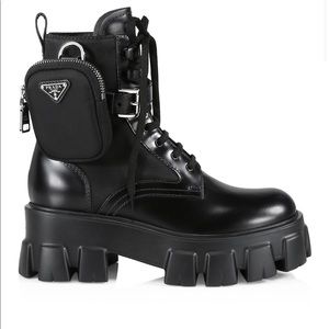 Black , White Prada Boots